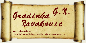 Gradinka Novaković vizit kartica